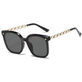 Polarized Women Sunglasses Summer Sun-Proof Sunshade Premium Metal Chain Big Frame UV-Proof Driving Men Sunglasses
