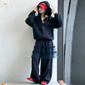 Girls' Double-Zip Hooded Coat & Sweatpants Set