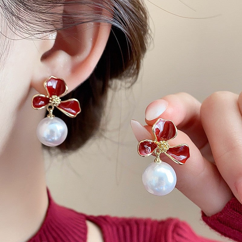 Chinese New Year Red Koi Fish Statement Earrings - view 8