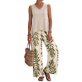 Printed Tank Top + Pants 2-Piece Set