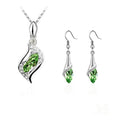EU/US Import Simple Imit. Czech Jewelry Teardrop Necklace 2-Pc Set Angel Sprite Accessory
