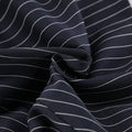 Fall Waist-Tie Striped Short Skirt + Top 2-Piece Set