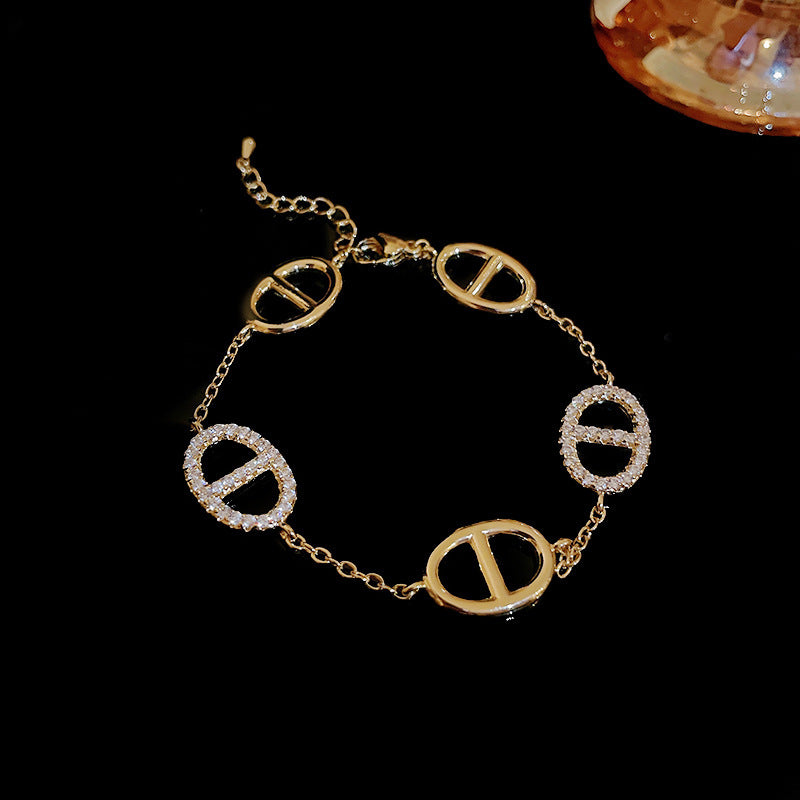 Sparkling Zircon Geometric Bracelet - view 9