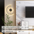Living room light luxury creative clock wall lamp bedroom bedside background wall lamp technological style decoration charging without wiring