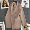 Women's Fall Korean Casual Petite Blazer 2026 - Orange Red
