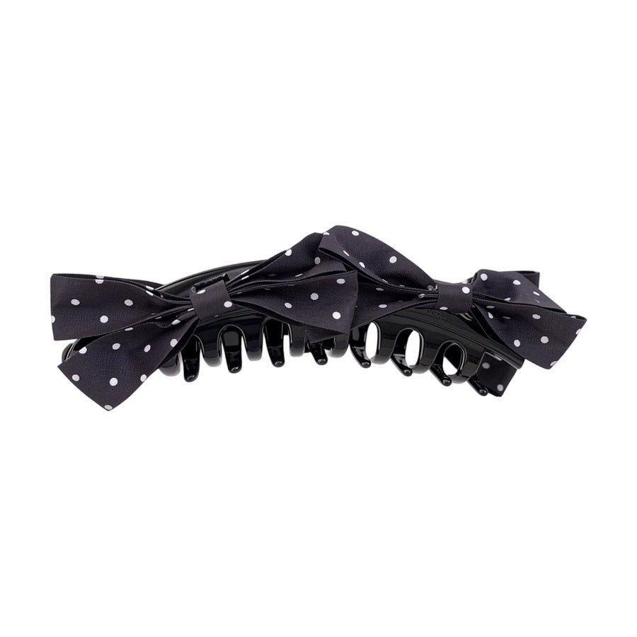 Polka Dot Bow Acrylic Hair Clip - view 5