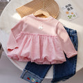 Girls' Lace Trim Base Layer T-Shirt - Spring/Fall