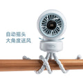 2026 new stroller fan shaking head baby stroller octopus clip portable desktop charging small clip fan