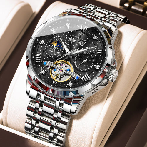 POEDAGAR Brand Waterproof Men Mechanical Watch Fashionable Casual Trendy Mens Watch Live Export Bestseller Watch