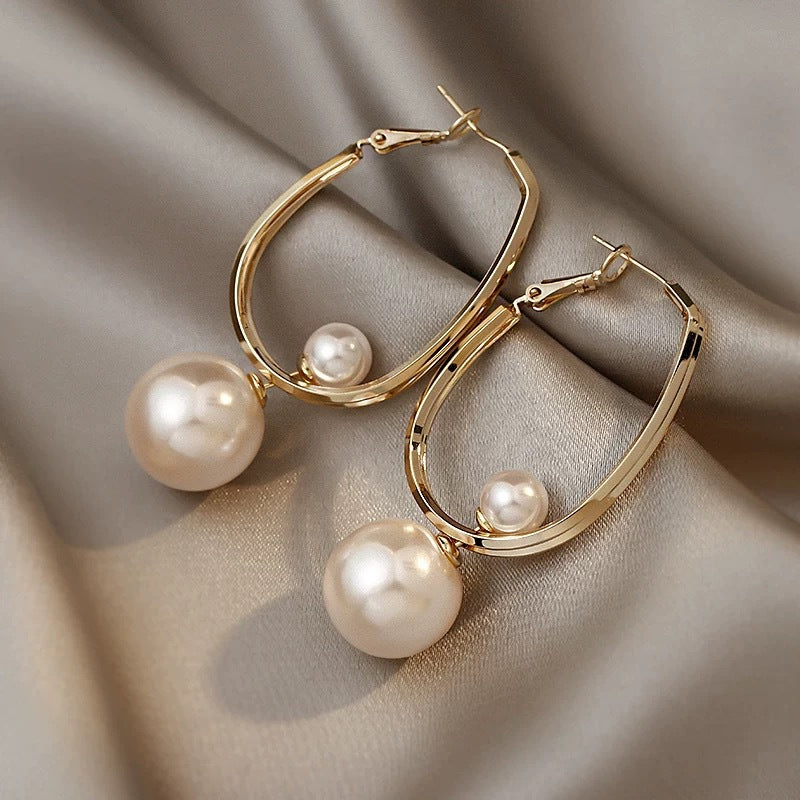 French Vintage Floral Pearl Earrings - view 9