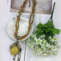 EU/US Import New Retro Creative Bohemian Ethnic Style Statement Round Cutout Clavicle Chain Retro Necklace