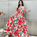 Women's Bohemian Floral Elastic Dress + Skirt + Long Skirt 2026 - 1-1#