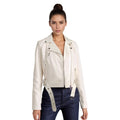 Women's Minimal Lapel Collar Cropped Belt Jacket 2026 | Trendy Jacket - Red