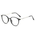 RedNote Style of Photochromic Glasses Women Retro Cold Tea Anti-Blue Plano Bare Face Street Snap Frame Glasses