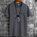 white large size men's short-sleeved t-shirt new half-sleeved clothes trendy body shirts for men and