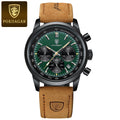 Swiss Brand New Mens Watch Leather Band Multifunction Quartz Watch Live Export Bestseller Drop Ship