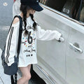 Girls' Off-Shoulder Strap Hoodie
