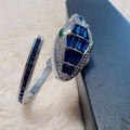 2023 New Bestseller Rhinestone Snake Bangle Watch Snake Shape Bracelet Quartz Open End Watch Cross-Border Hot Sale