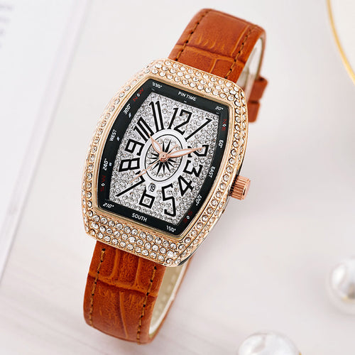 Item Time Watch Women Niche Premium Export New Frankfurt Yacht Watch Women Real Leather Quartz Ladies Watch