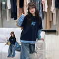 Girls' Faux Layered Striped Long Sleeve Tee & Pants Set