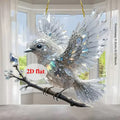 Hot selling beautiful bird acrylic living room courtyard pendant holiday scene decoration pendant gift
