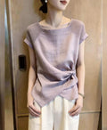 Summer Fashion Slimming Patchwork Twist Top