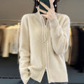 Women's Fall-Winter Casual Fashion Knit Wool Loose Sweater + Cardigan 2026 - Black