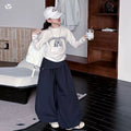 Girls' Bow Print Tee Bloomer Pants Two-Piece Set