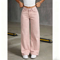 Casual High Waist Loose Straight Leg Pants