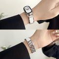 Fits Xiaomi Band 10 / nfc Band Summer New 9 / 8nfc Leather Trim Bangle Wrist Strap Women Light Luxury