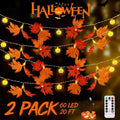 Thanksgiving Maple Leaf Light String LED Battery Box Colored Light String Garden Thanksgiving Harvest Festival Decorative Pumpkin Maple Leaf Light String