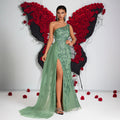 Women's One-Shoulder Off-Shoulder Tulle Premium Evening Gown Banquet