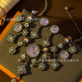 Vintage Accessory Premium vintagekf Sleeping Dream Angel Holographic Personality Stud Cute Sweet Heavy-Duty Necklace