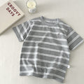 Women's Summer Embroidered Short Sleeve Striped Top 2026 | Casual Blouse - White