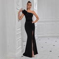Women's One-Shoulder Slim Fit Sexy Classic Socialite Evening Gown
