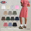 Men's Western Retro Pure Cotton Fleece 420G Washed Shorts