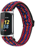 Amazon ebay Hot Sale Nylon Day Lettering Clasp Adjustable Band Fits fitbitcharge5 Ethnic Style