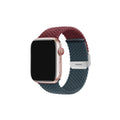 For apple watch9 Color Block Woven Nylon Buckle Stretch Ring Apple s8 Band iwatch7654se