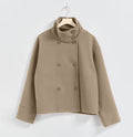 Women's Spring-Summer Elegant Stand Collar Loose Cropped Jacket 2026 - Black