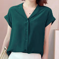 Summer Fashion Slimming Short Sleeve Lapel Collar Cardigan + Shirt
