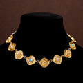 Vintage Four Leaf Clover Necklace Retro Simple Neo-Chinese Versatile Set Imperial Glaze Pearl Necklace