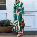 Elegant Long Sleeve Loose Shirt + Pants 2-Piece Set