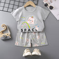 Women's Summer Cotton Short Sleeve Set 2026 | 2 Piece Outfit Set - Orange