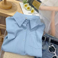 Korean Gentle Long Sleeve Lightweight Loose Cardigan + Shirt