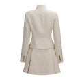 Chanel-Style French Long Sleeve Cropped Skirt Pants + Top Set