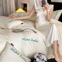Simple Order Milk White / 1.5m Bed - 4-Piece Flat Sheet - 200x230cm