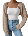 Women's Relaxed Knit Long Sleeve Cardigan 2026 | Layered Cardigan - White