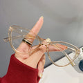 Prescription Glasses Retro Glasses Frame Western Cat-Eye Trendy Blue-Light Lens Simple Personality Fashionable Student Prescription Sunglasses