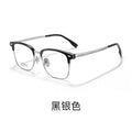 Beesfen Prescription Glasses Men Formal Casual Brow Line Frame Ultra-Light Pure Titanium Optical Frame New Plate BW7003