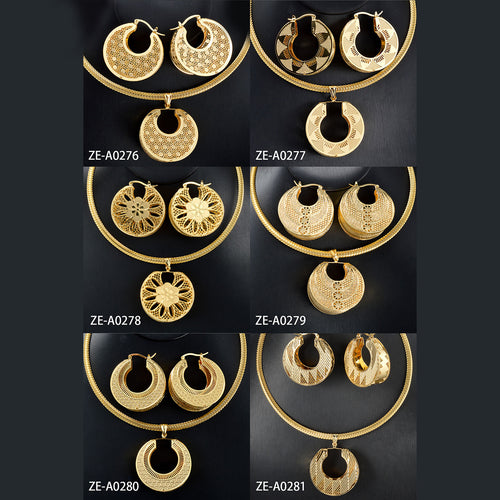 Overseas Fashionable Commute Geometric Shape Band Shape Earrings Necklace In Stock Summer Simple Elegant Earrings 2-Piece Set